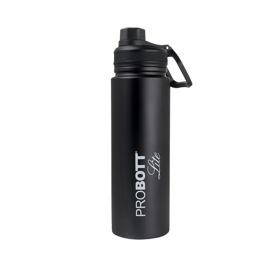 PROBOTT LITE Magic 1200ml Single Wall Stainless Steel Water Bottle Without Vacuum Tech, Black