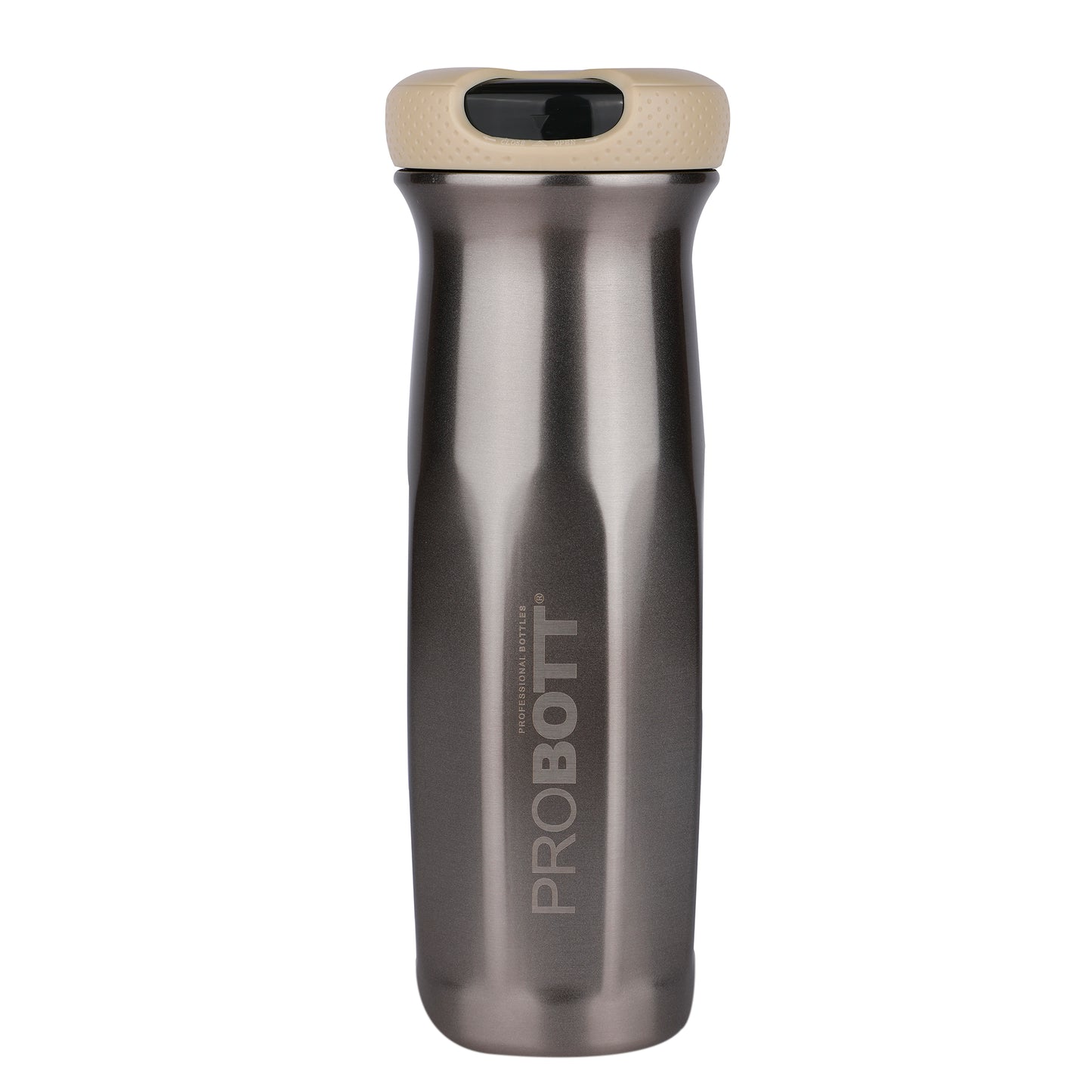 Probott Swipe 600ml Stainless Steel Water Bottle, Vacuum Insulated Flask Bottles, Beige | Hot and Cold | Easy to Carry | Leak Proof