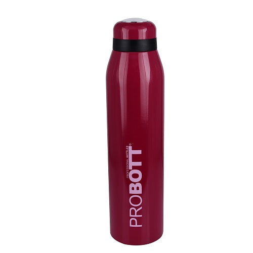 Probott Drops Water Bottle, Stainless Steel Water Bottles, Vacuum Insulated Flask Bottles, 1000 ml, Red