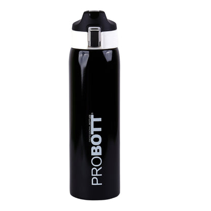 Probott Icon 1000ml Stainless Steel Hot and Cold Water Bottle, Vacuum Insulated Flask Sipper Bottle, Black