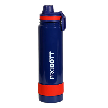 Probott Rainbow 900ml Thermoses Vacuum Insulated Flask Sipper Bottle, Stainless Steel Water Bottles, Dark Blue