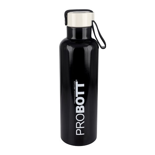 Probott Bang 600ml Thermoses Vacuum Insulated Flask Sports Bottle, Stainless Steel Water Bottles, Black