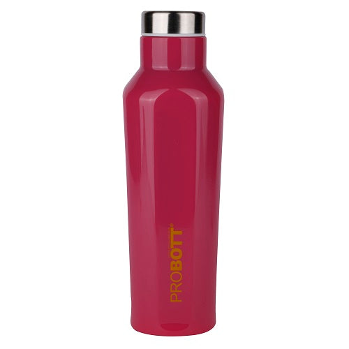 Probott Dome Water Bottle, Stainless Steel Water Bottles, Vacuum Insulated Flask Bottles, 500 ml, Pink