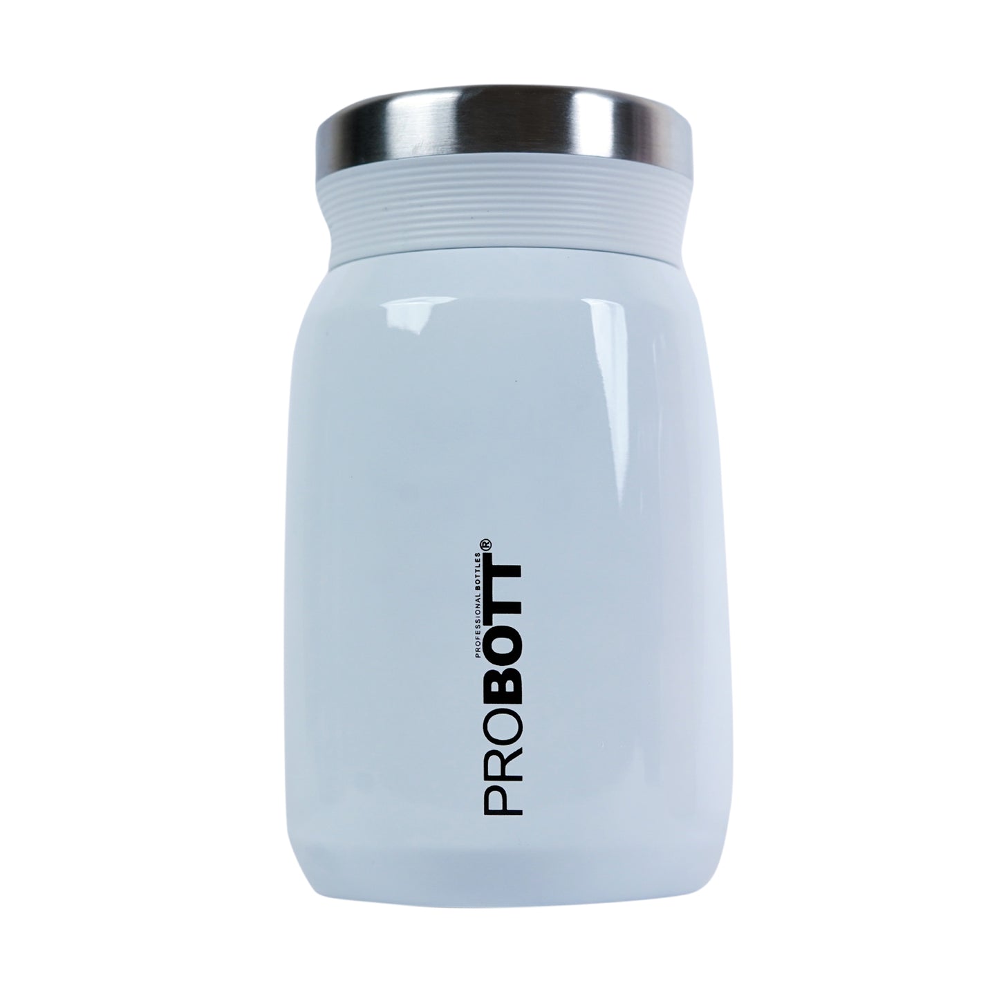 PROBOTT Gourmet 500 ml Vacuum Insulated Flask Jar, White | Soup Flask | Dal Flask | Sambar Flask | Thermos | Long Hours Hot and Cold