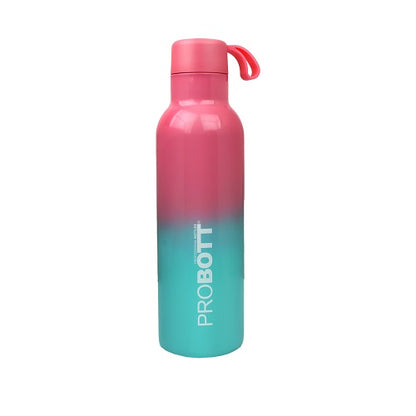 Probott Dream 500ml Stainless Steel Hot and Cold Water Bottle, Vacuum Insulated Flask Bottles, Dual Color Pink & Aqua Blue