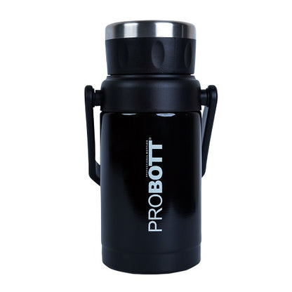 Probott Handy 1100ml Stainless Steel Hot & Cold Water Bottle, Vacuum Insulated Flask Bottles, Black