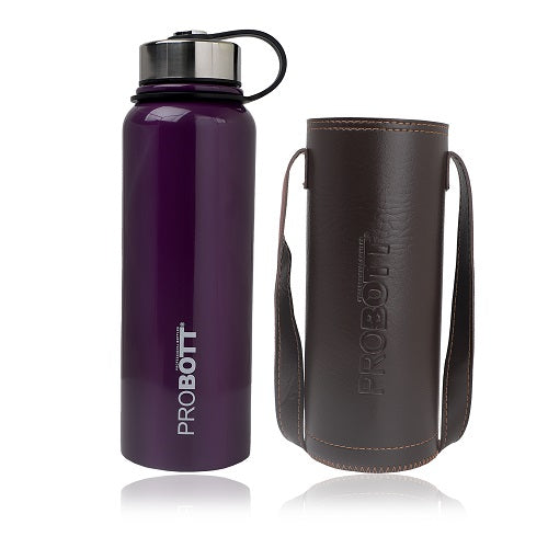 Probott Hulk 1100ml Stainless Steel Hot & Cold Water Bottle, Vacuum Insulated Flask Bottles, Purple