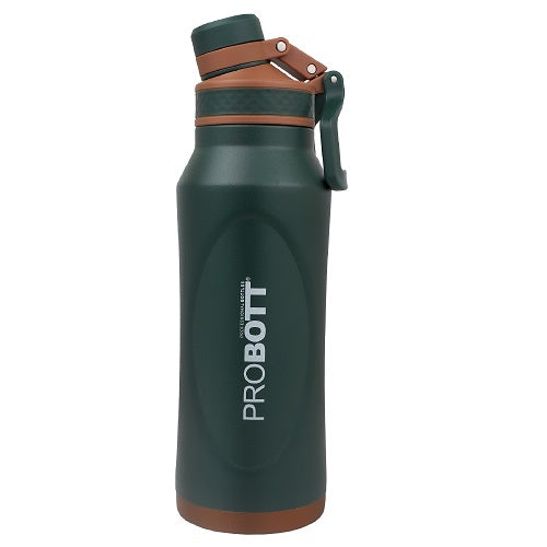 Probott Life Style Stainless Steel Hot and Cold 1200ml Water Bottle, Vacuum Insulated Flask Bottle, Dark Green