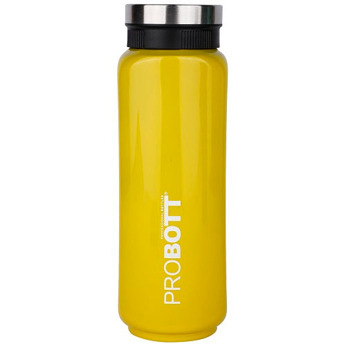 Probott Sliced 500ml Thermoses Vacuum Insulated Flask Bottle, Stainless Steel Water Bottles, Yellow