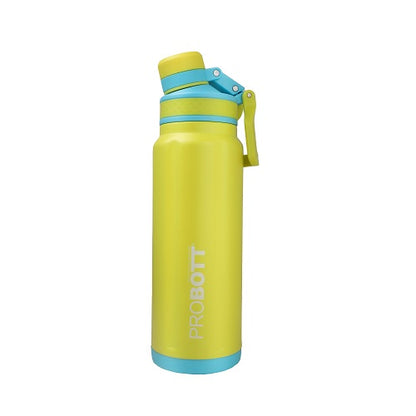 Probott Thunder 800ml Stainless Steel Hot and Cold Water Bottle, Vacuum Insulated Flask Bottle, Yellow | PB 800-10