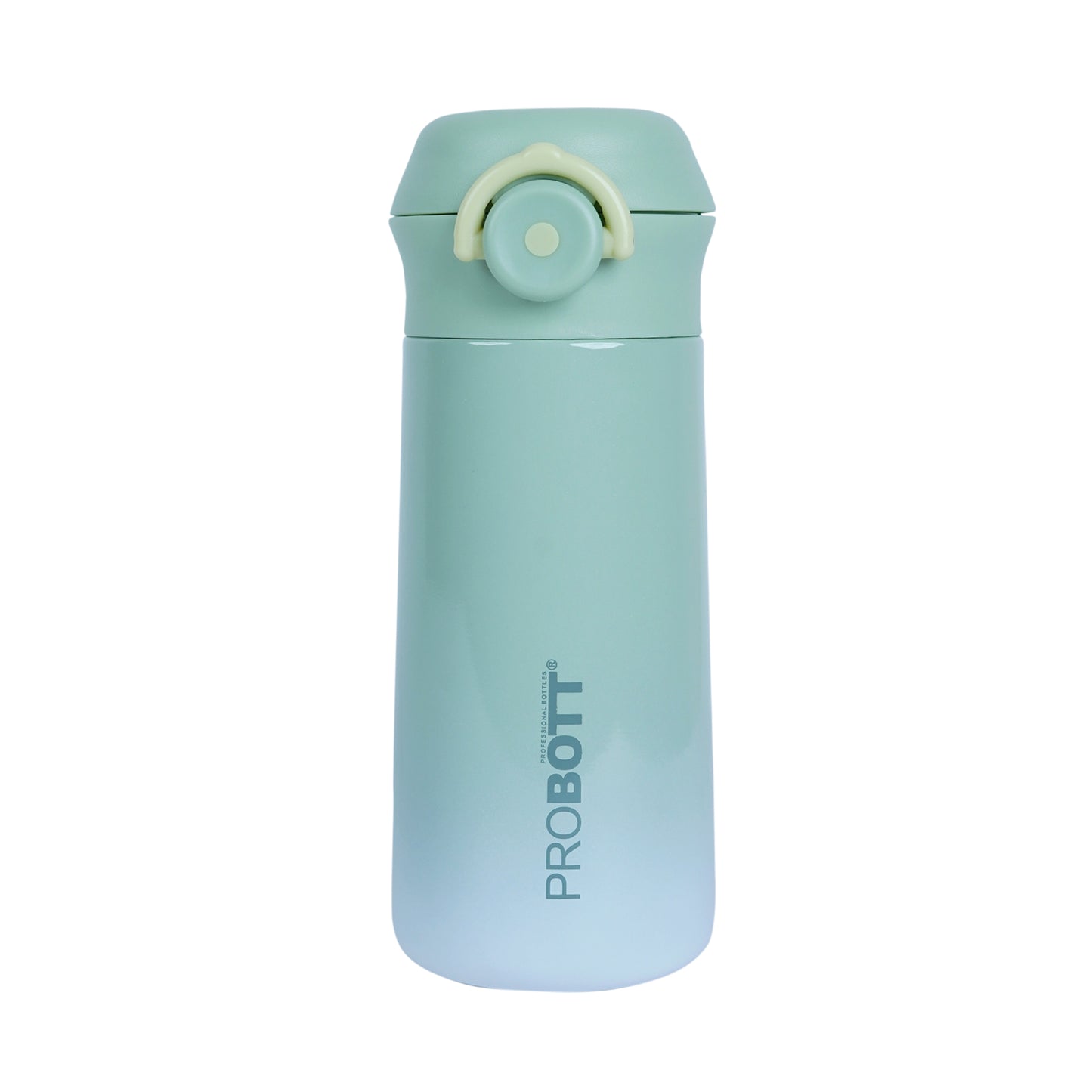 PROBOTT Swiss 350ml Stainless Steel Double Wall Vacuum Flask for 3-5 Yrs Kids | Hot and Cold Water Bottle, Green