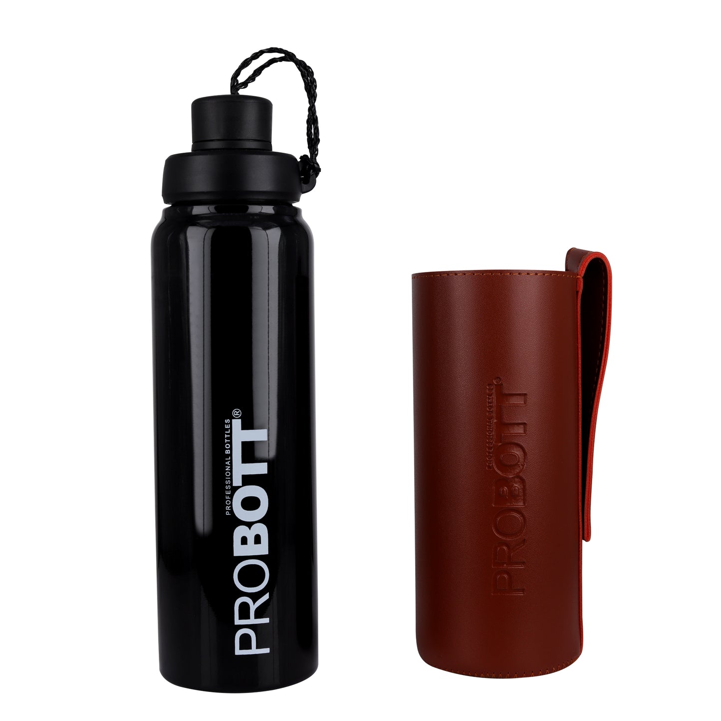 Probott Sippy 750 ml Stainless Steel Water Bottles, Vacuum Insulated Flask Bottles, Black | Hot and Cold | Easy to Carry | Leak Proof