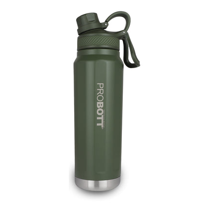 Probott Tourister 750ml Hot & Cold Vacuum Insulated Flask Sipper Bottle, Dark Green