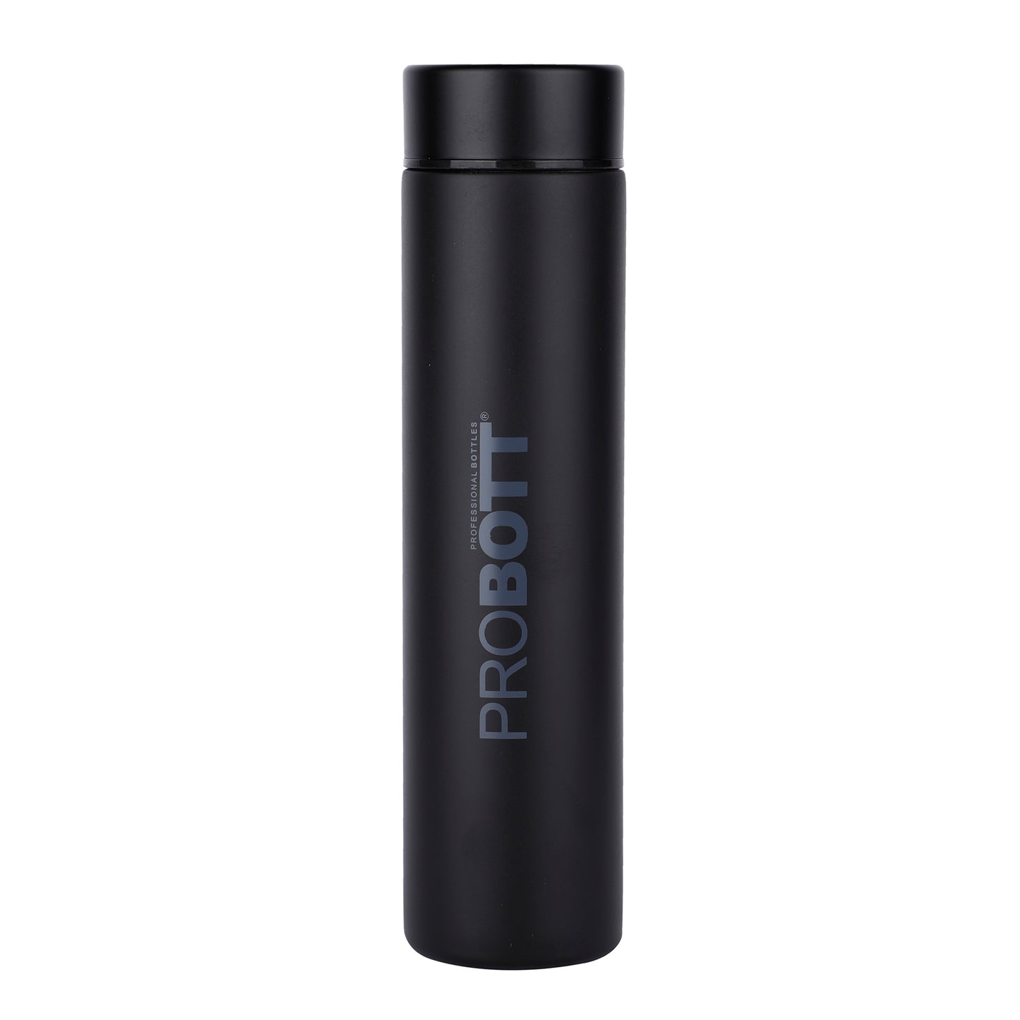 PROBOTT Compact 400ml Thermosteel Vacuum Flask, Stainless Steel Water Bottle - Black