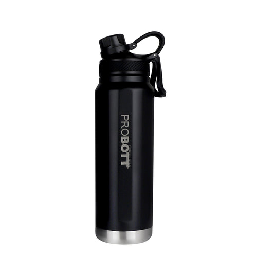 Probott Tourister 750ml Hot & Cold Vacuum Insulated Flask Sipper Bottle, Black