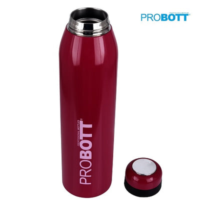 Probott Drops Water Bottle, Stainless Steel Water Bottles, Vacuum Insulated Flask Bottles, 1000 ml, Red