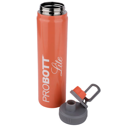 PROBOTT LITE SIP 1000ml Single Walled Stainless Steel Water Bottle, Orange