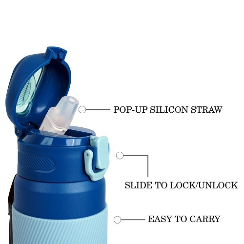 Probott Trek 600ml Hot & Cold Vacuum Insulated Flask Bottles, Blue