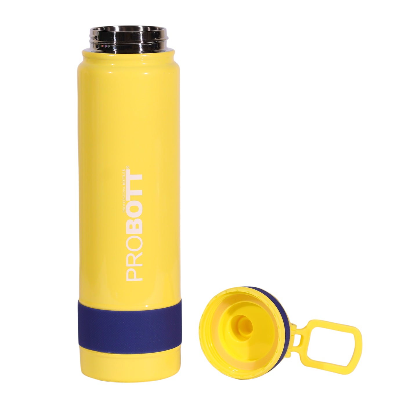 Probott Rainbow 700ml Thermoses Vacuum Insulated Flask Sipper Bottle, Stainless Steel Water Bottles, Yellow