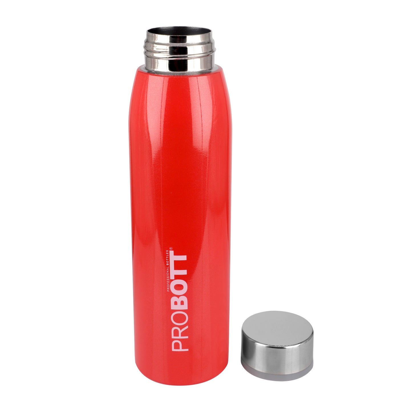 Probott Stella 750ml Thermoses Vacuum Insulated Flask Screw Cap, Stainless Steel Water Bottles, Red