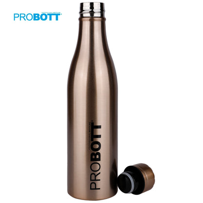 Probott Vintage 750ml Thermoses Vacuum Insulated Flask, Stainless Steel Water Bottles, Gold