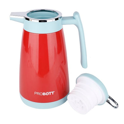 PROBOTT Thermosteel Mocha Tea Coffee Pot 1000ml -Red PB 1000-88