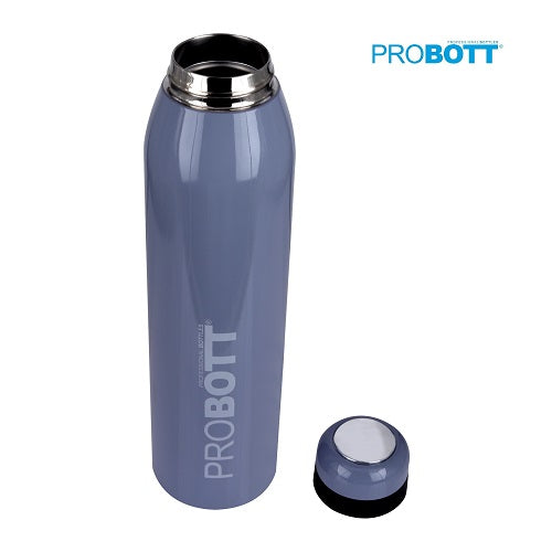 Probott Drops Water Bottle, Stainless Steel Water Bottles, Vacuum Insulated Flask Bottles, 1000 ml, Grey