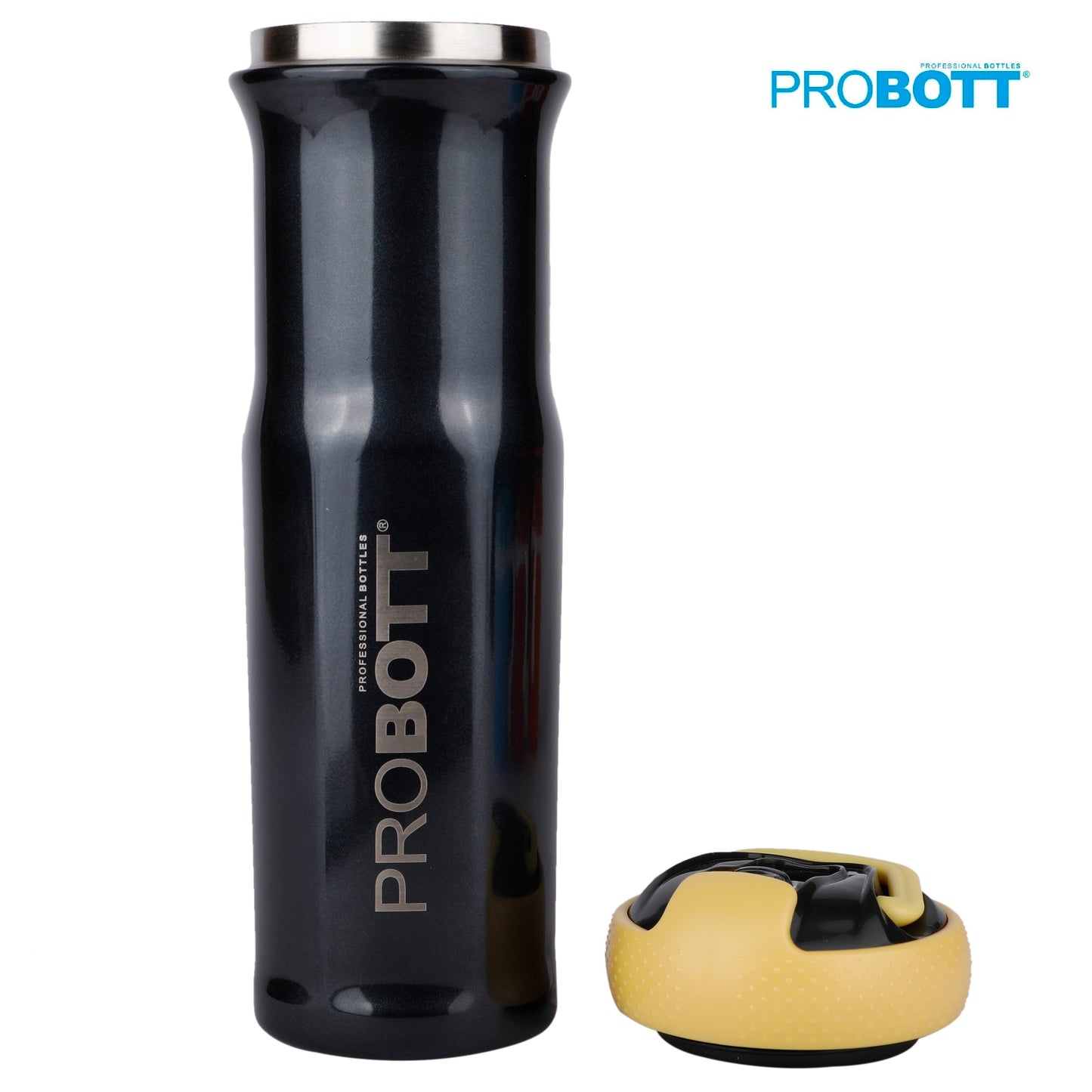 Probott Status 700ml Stainless Steel Water Bottle, Vacuum Insulated Flask Bottles, Beige | Hot and Cold | Easy to Carry | Leak Proof