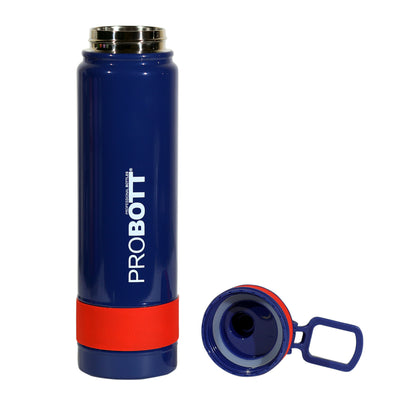 Probott Rainbow 900ml Thermoses Vacuum Insulated Flask Sipper Bottle, Stainless Steel Water Bottles, Dark Blue