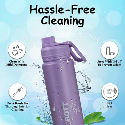 PROBOTT LITE Magic 700ml Single Wall Stainless Steel Water Bottle Without Vacuum Tech, Purple