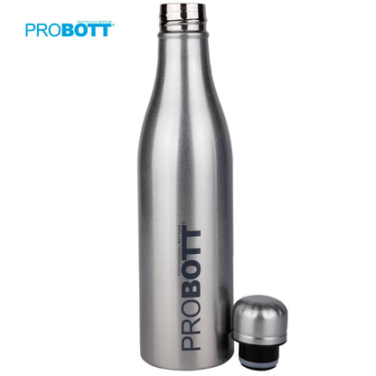 Probott Vintage 750ml Thermoses Vacuum Insulated Flask, Stainless Steel Water Bottles, Silver