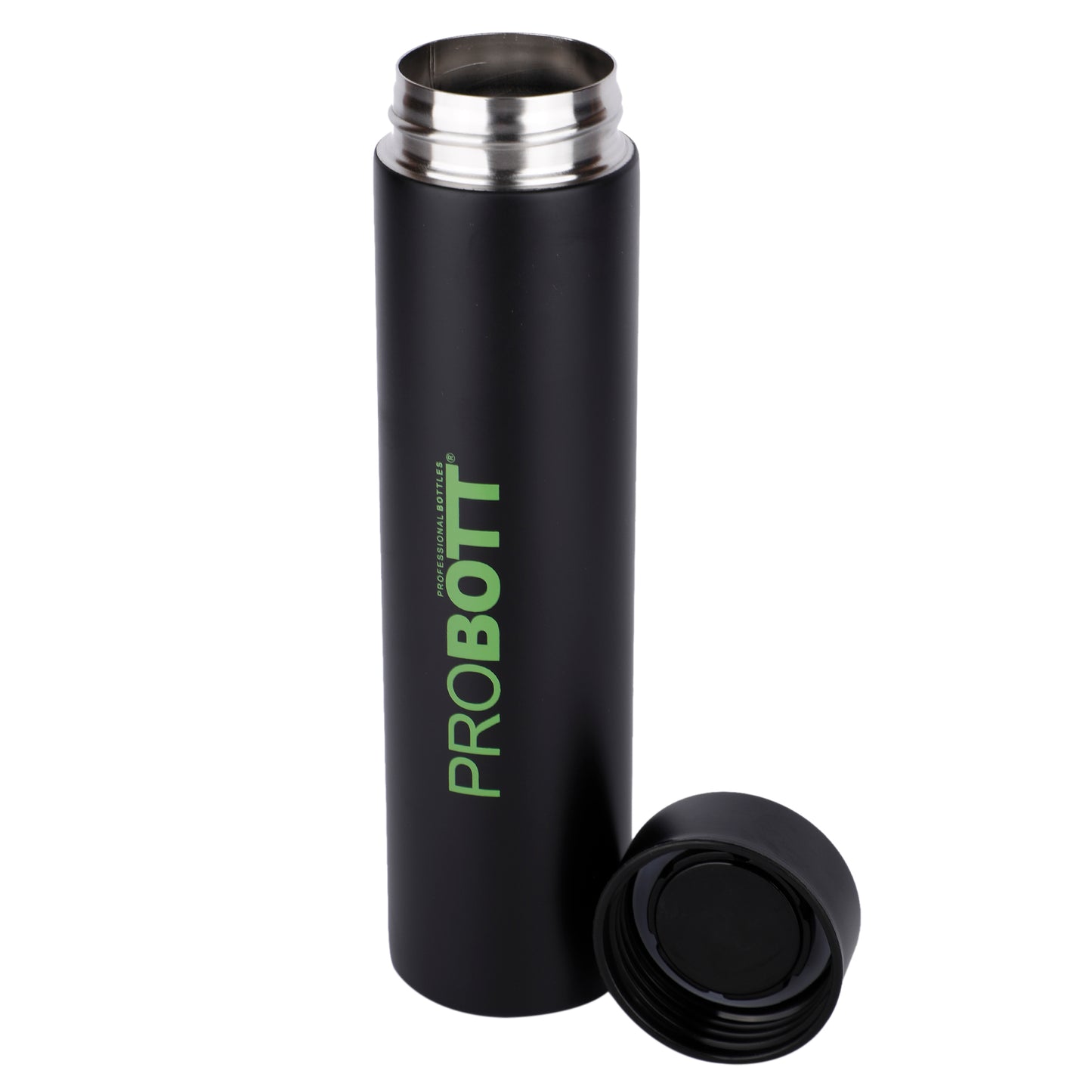 PROBOTT Compact 400ml Thermosteel Vacuum Flask, Stainless Steel Water Bottle - Green