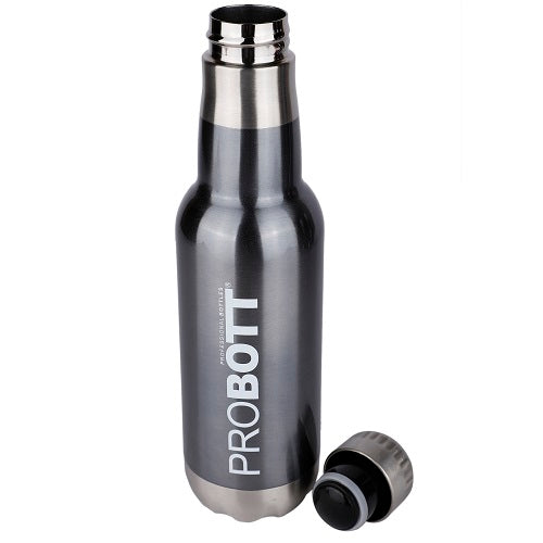 Probott Magnum Hot & Cold Stainless Steel Water Bottles, Vacuum Insulated Flask Bottles, 500 ml, Grey