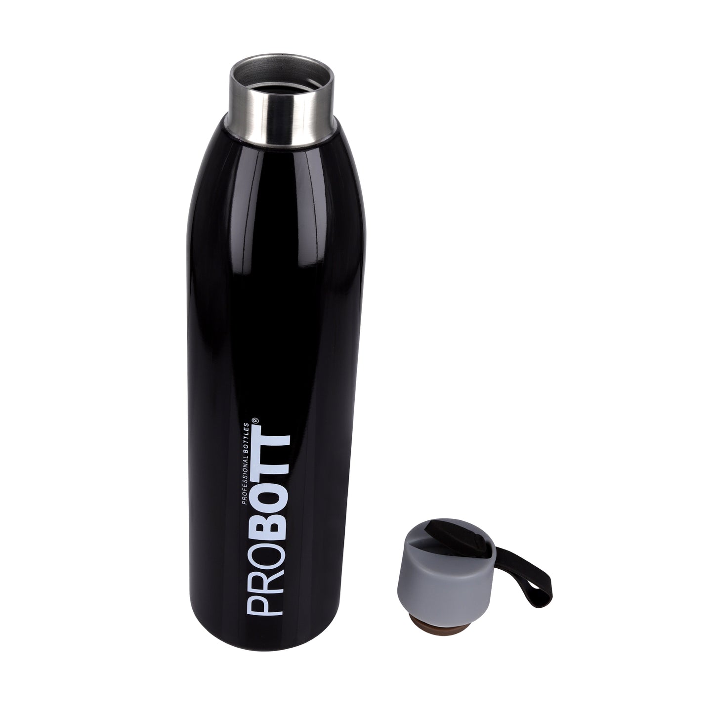 Probott Vogue 750ml Thermoses Vacuum Insulated Flask Screw Cap Stainless Steel Water Bottles, Black