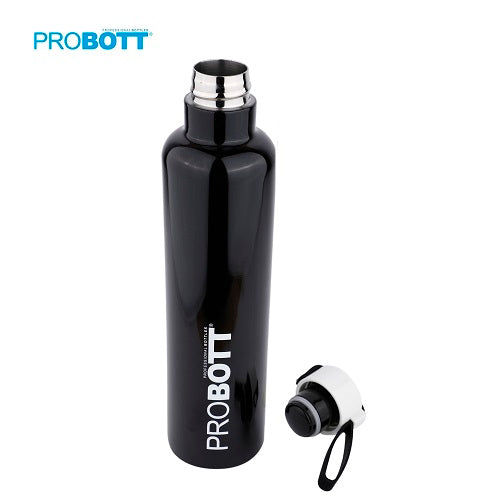 Probott Bang 900ml Thermoses Vacuum Insulated Flask Sports Bottle, Stainless Steel Water Bottles, Black