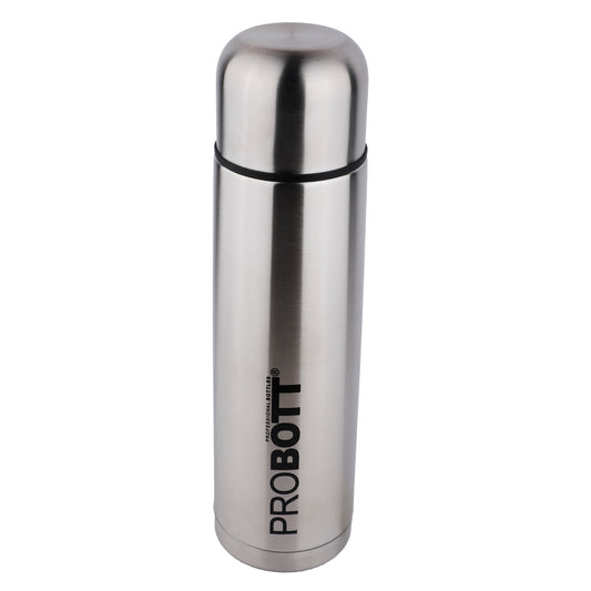 Probott Old Edition Water Bottle, Stainless Steel Water Bottles, Vacuum Insulated Flask Bottles, 750 ml, Silver | Hot and Cold | Easy to Carry | Rust & Leak Proof | Tea | Coffee | Office| Gym | Travel
