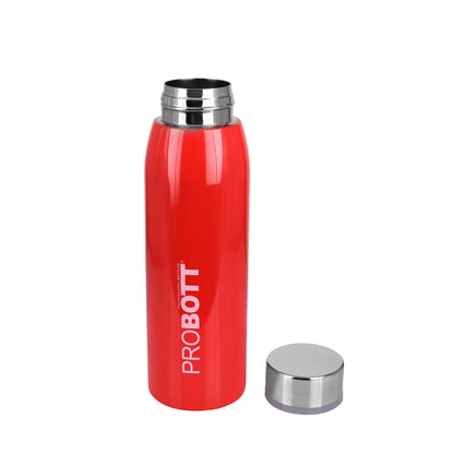 Probott Stella 500ml Thermoses Vacuum Insulated Flask Screw Cap, Stainless Steel Water Bottles, Red