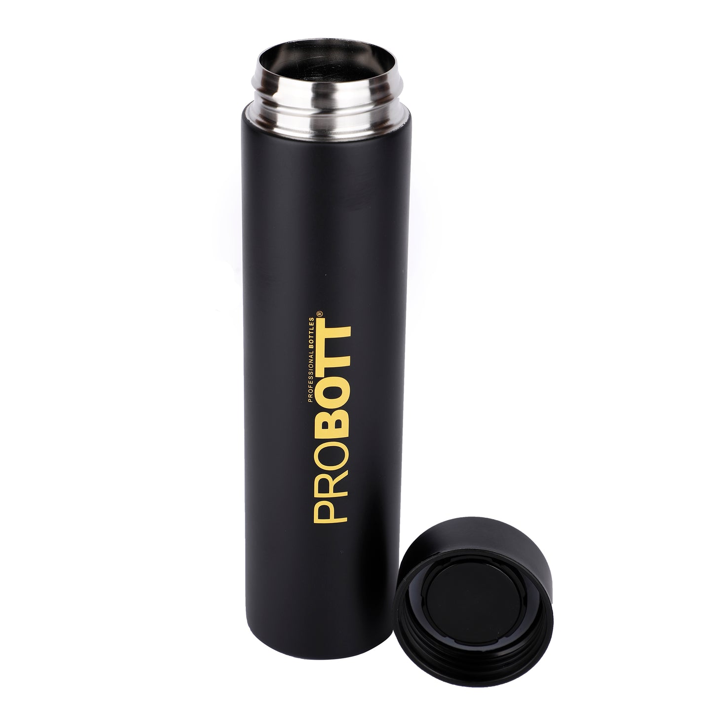 PROBOTT Compact 400ml Thermosteel Vacuum Flask, Stainless Steel Water Bottle - Yellow