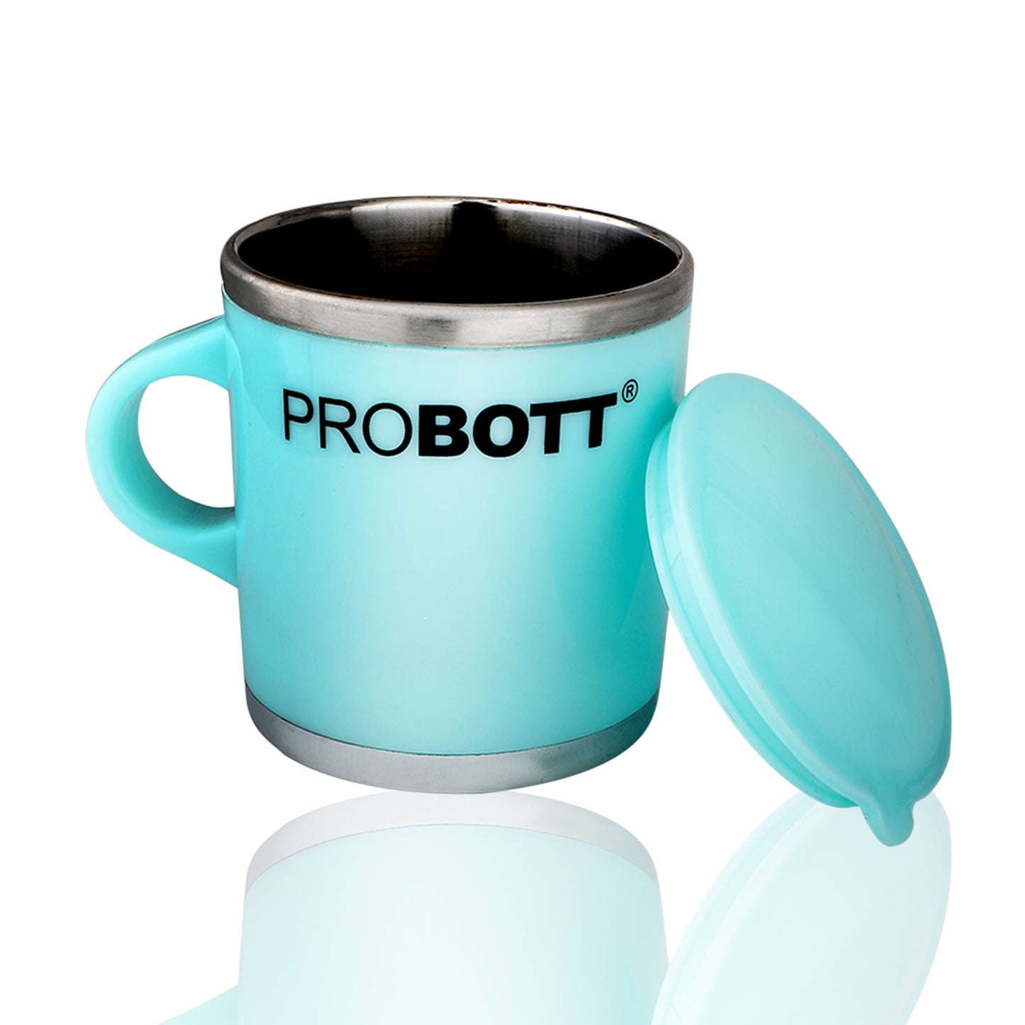 PROBOTT Costa Stainless Steel Mug/Cup with Lid, Stylish Cup Ideal for Hot & Cold Coffee, Tea – Blue