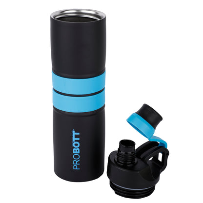 Probott Alpha 620ml Thermoses Vacuum Insulated Flask Sipper Bottle, Stainless Steel Water Bottles, Blue