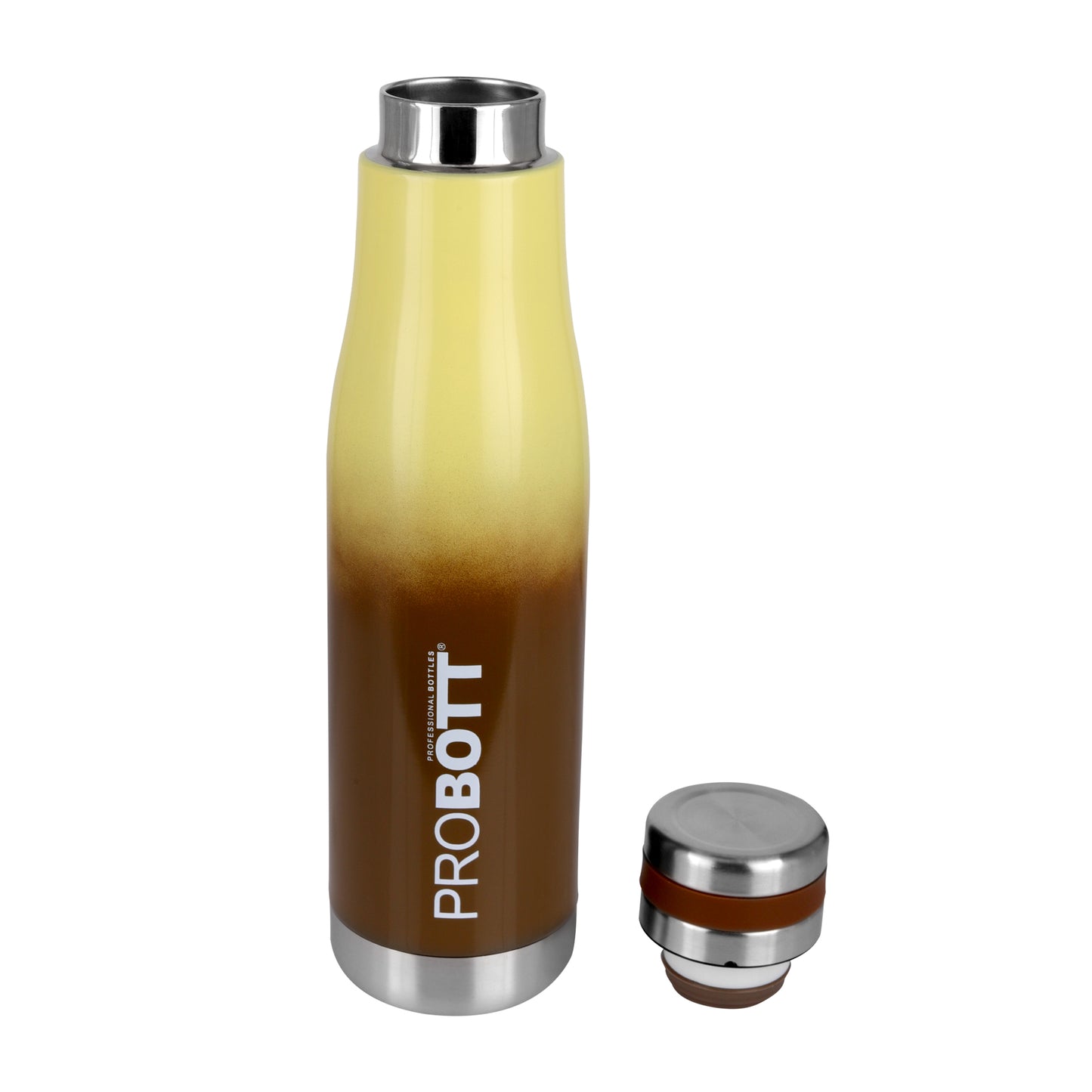 Probott Companion 500ml Stainless Steel Water Bottles, Thermoses Vacuum Insulated Flask, Brown