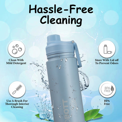 PROBOTT LITE Magic 950ml Single Wall Stainless Steel Water Bottle Without Vacuum Tech, Sky Blue