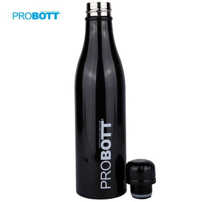 Probott Vintage 750ml Thermoses Vacuum Insulated Flask, Stainless Steel Water Bottles, Black