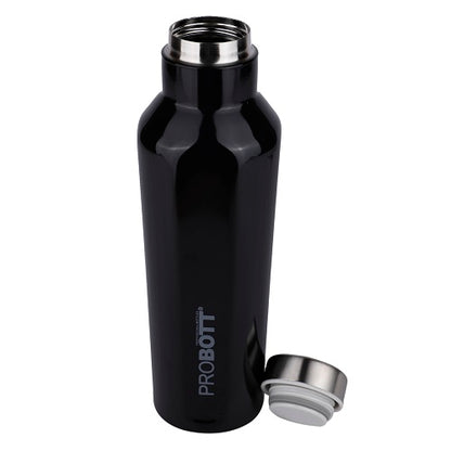 Probott Dome Water Bottle, Stainless Steel Water Bottles, Vacuum Insulated Flask Bottles, 500 ml, Black