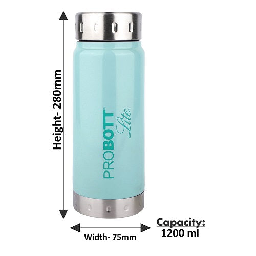 PROBOTT LITE Freeze Single Walled Stainless Steel Water Bottle 1200ml -Light Green PL 1200-01