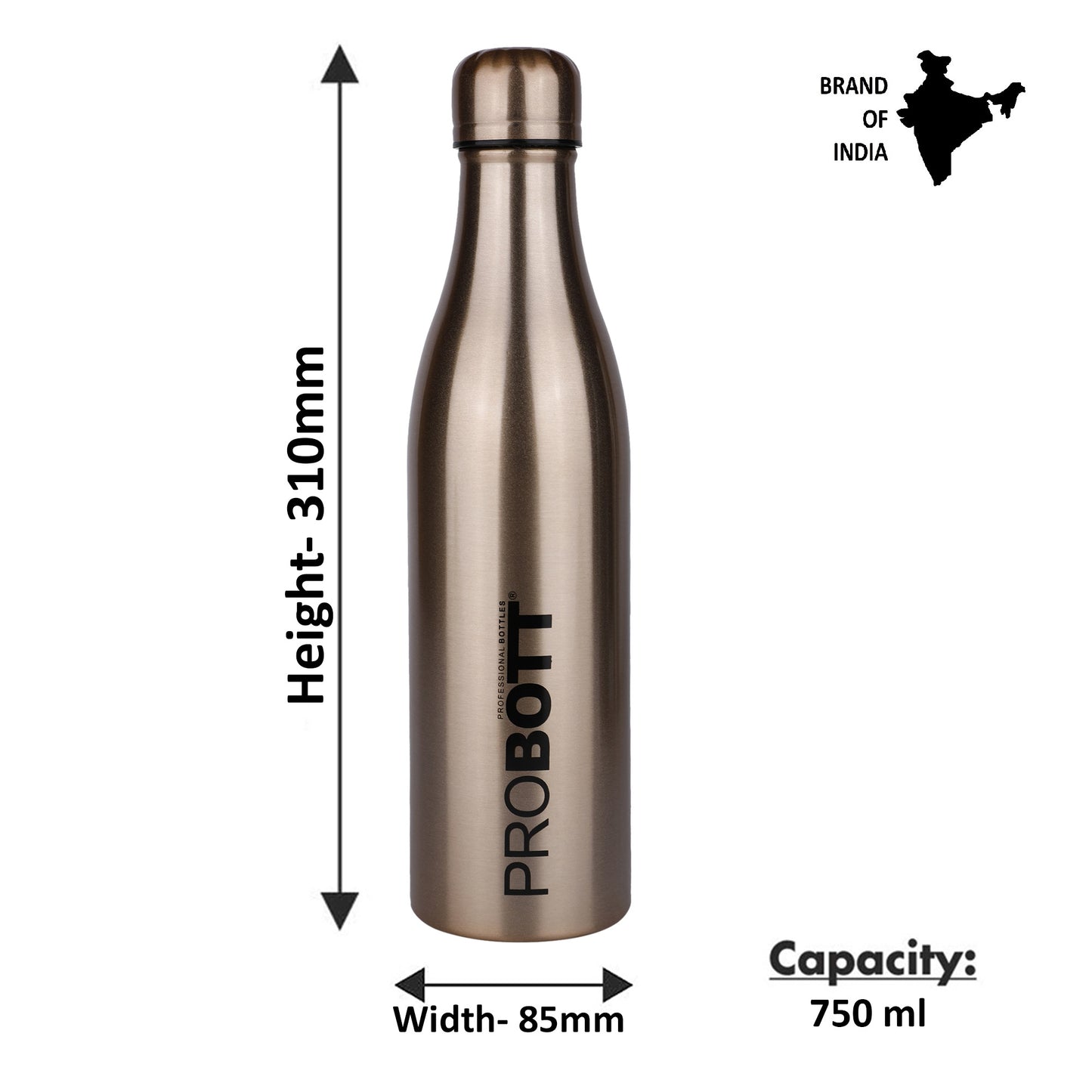 Probott Vintage 750ml Thermoses Vacuum Insulated Flask, Stainless Steel Water Bottles, Gold