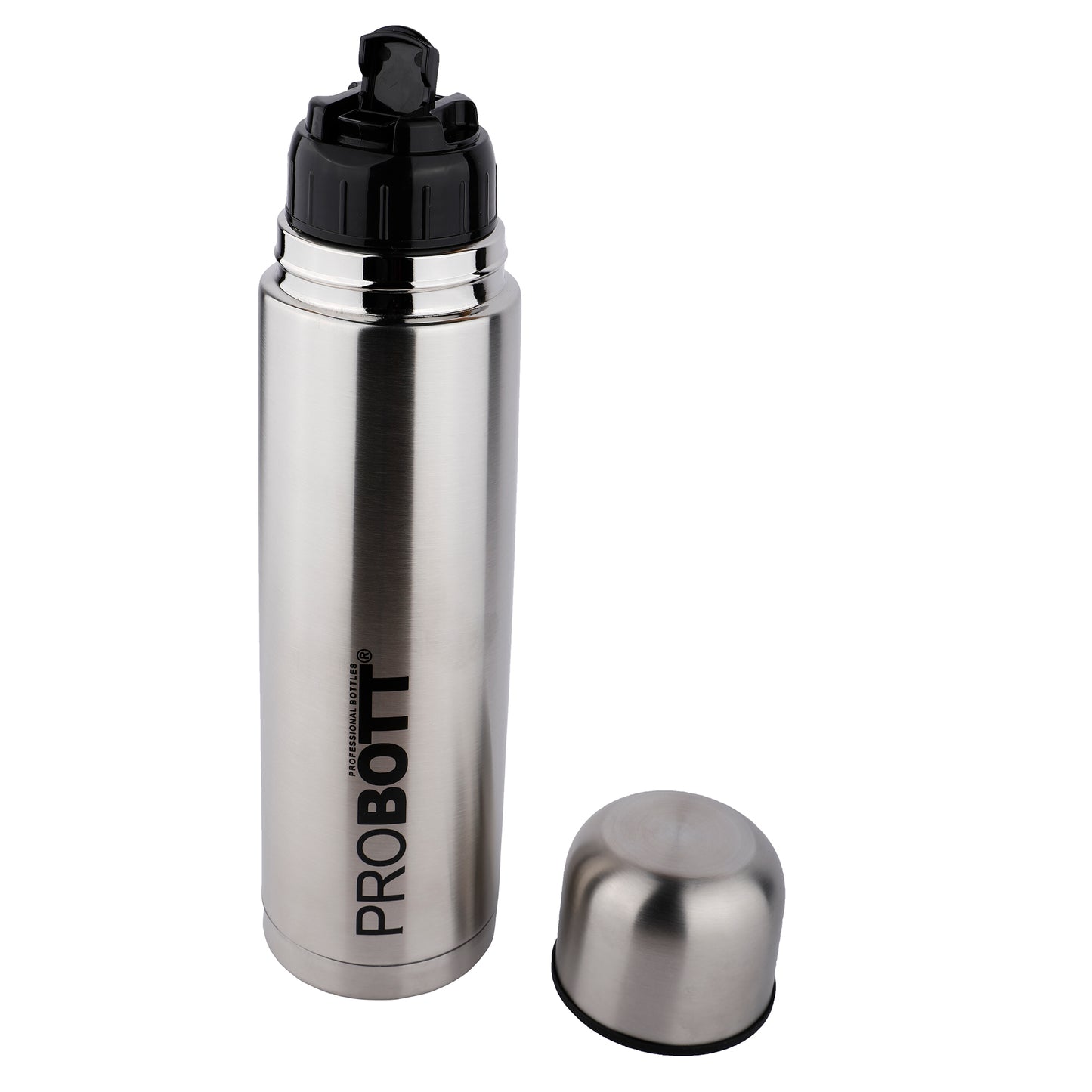 Probott Old Edition Water Bottle, Stainless Steel Water Bottles, Vacuum Insulated Flask Bottles, 750 ml, Silver | Hot and Cold | Easy to Carry | Rust & Leak Proof | Tea | Coffee | Office| Gym | Travel