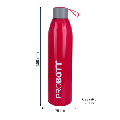 Probott Vogue 900ml Thermoses Vacuum Insulated Flask Screw Cap Stainless Steel Water Bottles, Pink