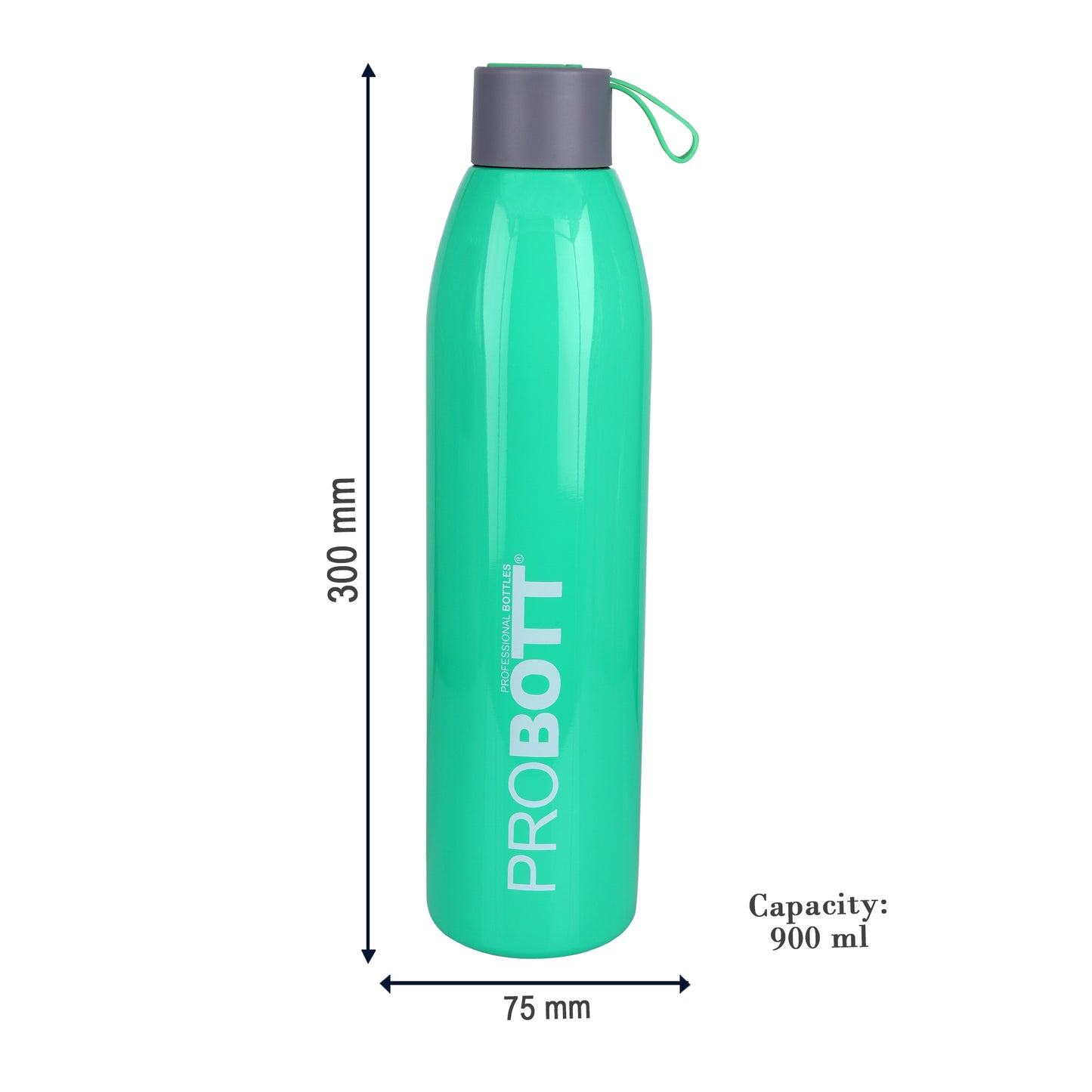 Probott Vogue 900ml Thermoses Vacuum Insulated Flask Screw Cap Stainless Steel Water Bottles, Green