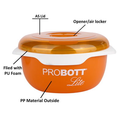 PROBOTT LITE Stainless Steel MUNCHY Lunch Box Household Container -Orange PBH 6016